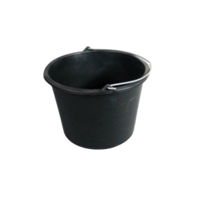 Seau gradué 12L plastique lourd noir - 1pc