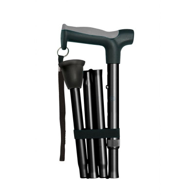Canne pliable réglable 81-94 cm noire - 1pc