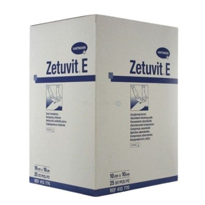 Compresses absorbantes Stériles ZETUVIT E - 10x10cm - 25pc