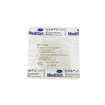 Set à pansement MEDISET COMPACT - H/B - 5 compresses / 1 pince / 1 champ