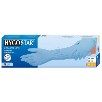 Gants en nitrile "Extra Safe Superlong 40cm " | sans poudre(50pc)