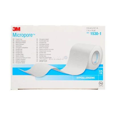 MICROPORE sparadraps microporeux - 9,14mx2,50cm - 12 rouleaux