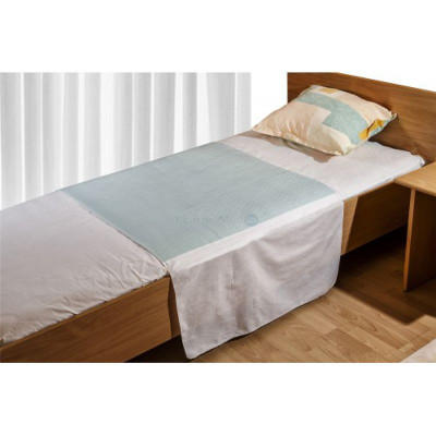 Alèse lavable bordable coton verte 85x90cm (1pc)