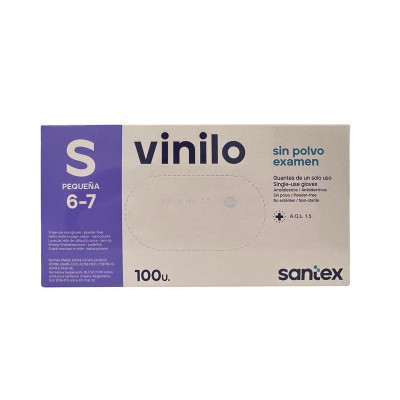Gants Vinyl SANTEX non poudrés - S - 100pc