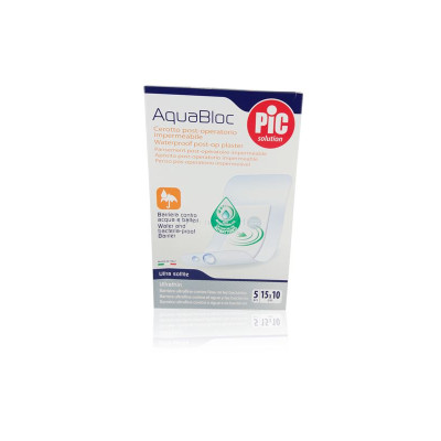 AQUABLOC Pansements transparents post-op ST antibactériens - 15x10cm- 5pc