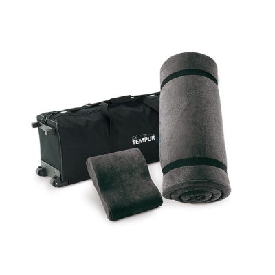 Set de voyage TEMPUR velours + trolleybag