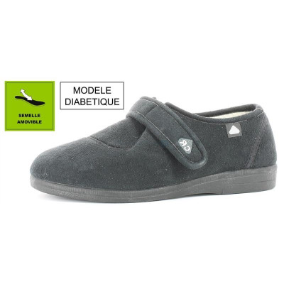 Pantoufles WALLABY diabétique noir - Taille 40