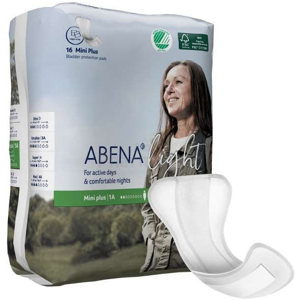 Couches anatomiques ABENA Light - Mini+ 1A - 16pc