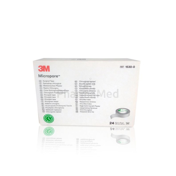 MICROPORE sparadraps microporeux - 9,14mx1,25cm - 24 rouleaux