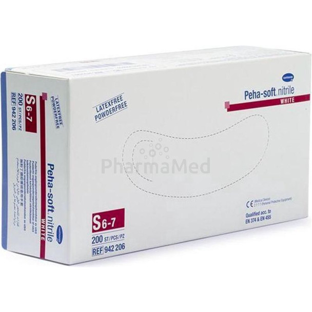 Gants PEHA SOFT nitrile blanc Medium - 200pc