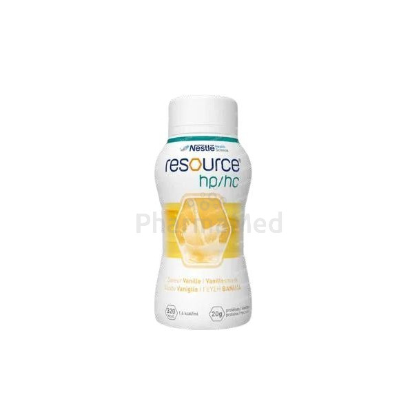 Nestlé RESOURCE HP/HC - Boisson hyperprotéinée - Vanille - 4x200ml