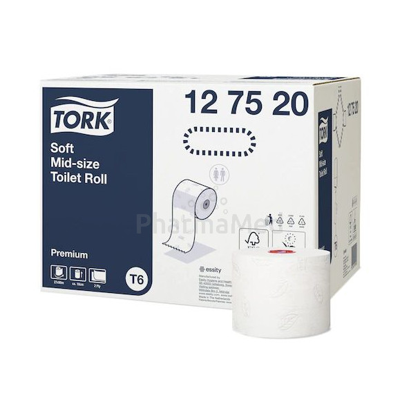 Papier toilette TORK COMPACT SOFT 2pli 90m - 27 rouleaux