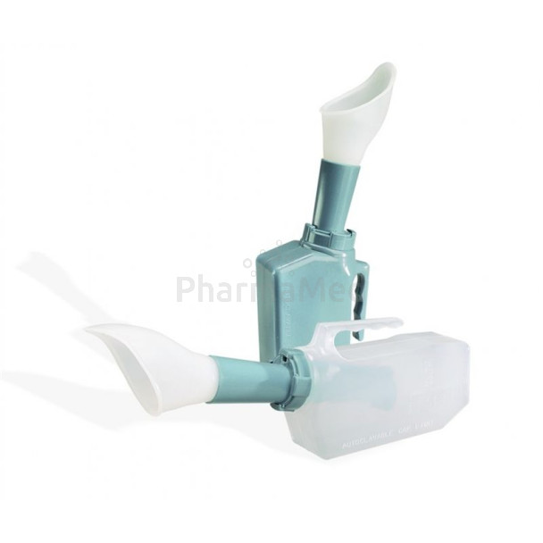 Urinal anti-écoulement féminin vert - 1pc