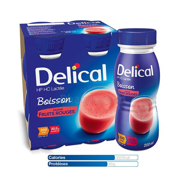 Delical HP/HC (4x200ml) - Delical HP/HC fruits rouges ........(4x200ml)