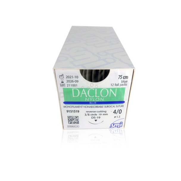 DACLON 4/0 metric 1.5 - 75cm 3/8 19mm /12fils