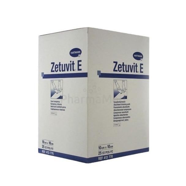 Compresses absorbantes Stériles ZETUVIT E - 10x10cm - 25pc