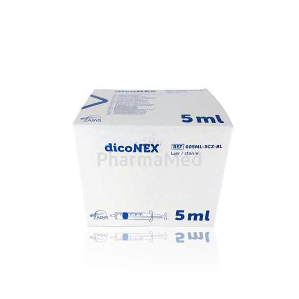 Seringues ZARYS dicoNEX 5ml sans latex /100pc