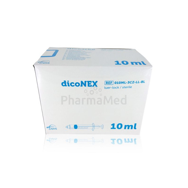 Seringues ZARYS dicoNEX sans latex (100pc) - Seringues ZARYS dicoNEX 10ml sans latex/100pc