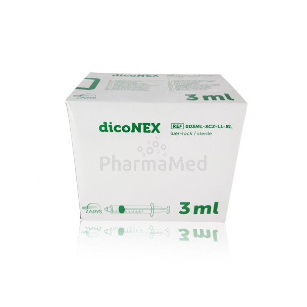 Seringues ZARYS dicoNEX 3ml luer lock /100pc - Seringues ZARYS dicoNEX 3ml luer lock /100pc