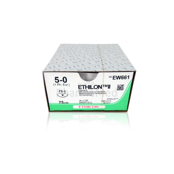 ETHILON II BLU 75CM M1 5/0 FS-2 EW661(36fils)