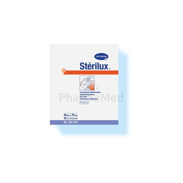 STERILUX compresse occulaire.  56x70 st. - 10pc