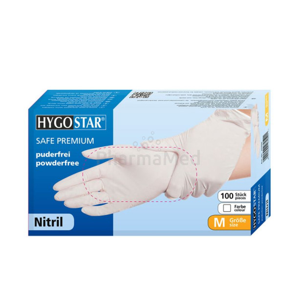 Gants nitrile Premium large non poudré /100pc
