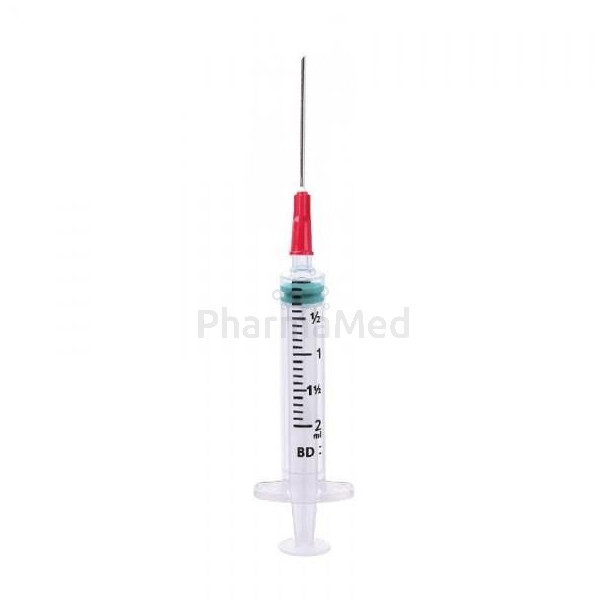 Seringue de transfert BD Blunt 2ml + 18Gx1 -100pc