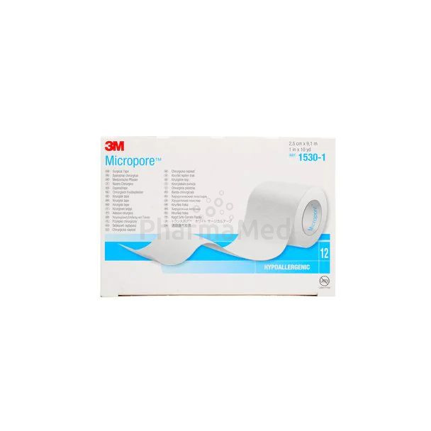 MICROPORE 9,14mx2,50cm ................(12rl) - MICROPORE 9,14mx2,50cm ................(12rl)