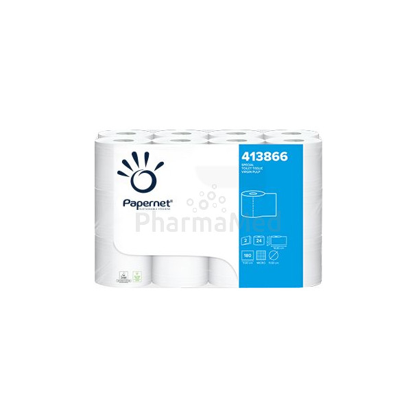 Papier toilette PAPERNET 100% cellulose 180cp 2pl - 1 rouleaux