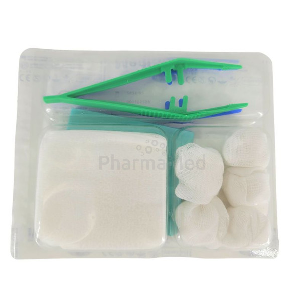 Set à pansement MEDISET COMPACT - 24 - 5 tampons /  5 compresses / 2 pinces / 1 champ