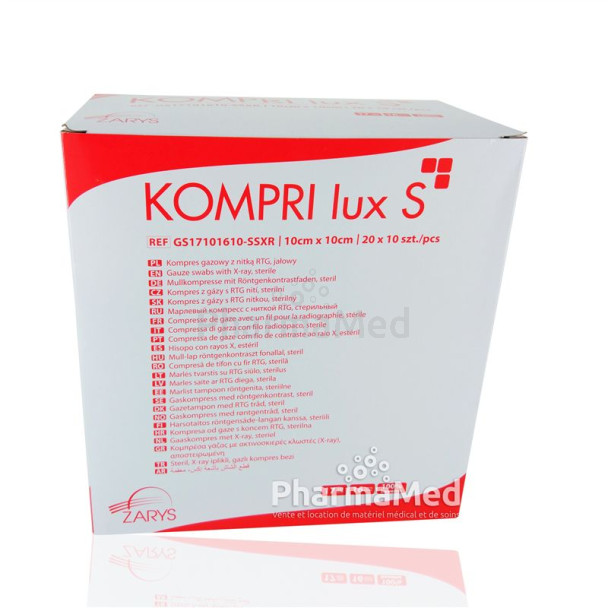 Compresses gaze ST RX ZARYS 16plis 5/10 - 20x10pc