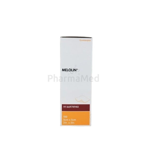 Compresses non adhérentes stériles MELOLIN - 5x5cm - 100x1pc