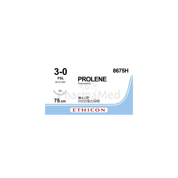 PROLENE 8675H 3/0 BLUE 75cm FSL - 36fils
