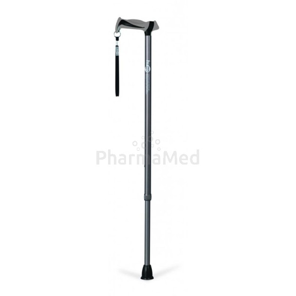 Canne à poignée derby réglable 71-99cm grise