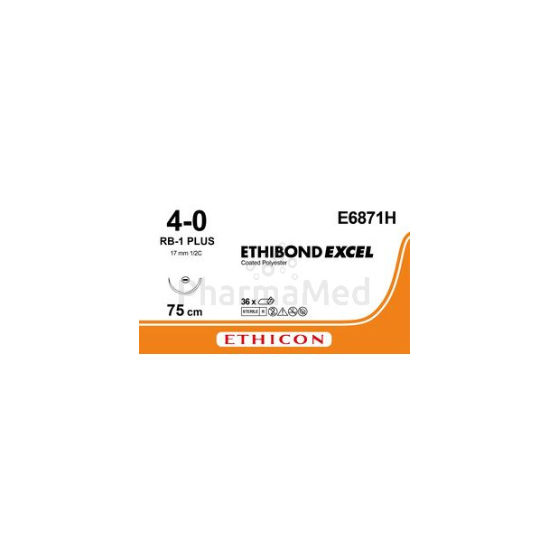 ETHIBOND EXCEL 4/0 E6871H  RB-1 75cm (36fils)