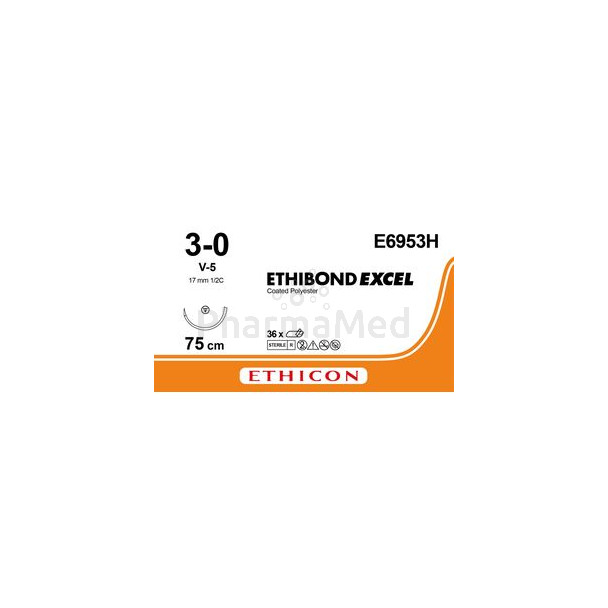 ETHIBOND EXCEL 3/0 E6953H V-5 75cm ..(36fils)