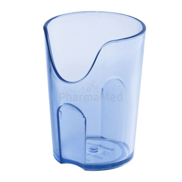 Verre avec découpe nasale - bleu - 16cl - 1pc