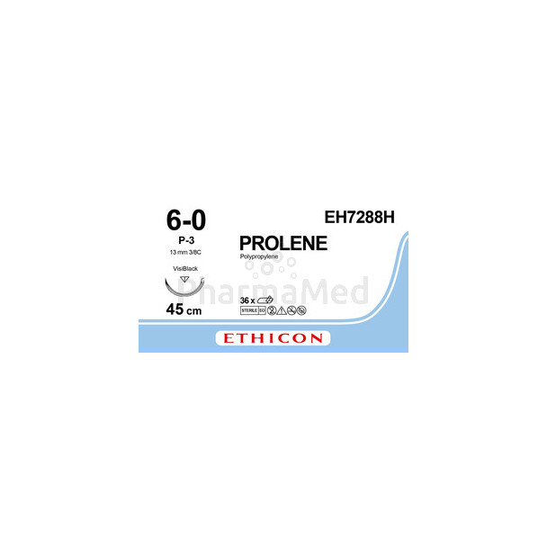 Ethicon PROLENE EH7288H 6/0 bleu 45cm/36fils