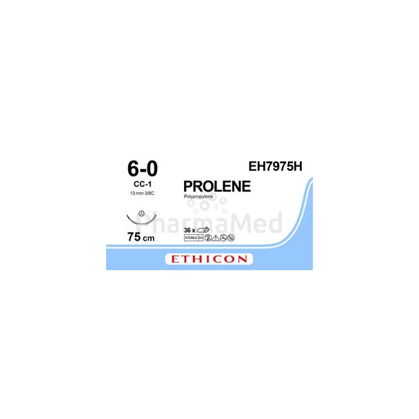 Ethicon PROLENE 6/0 bl 75cm 13mm EH7975H/36pc
