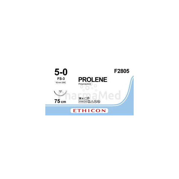 Prolene 5/0 F2805 FS-3 BLU 75cm - 36 fils