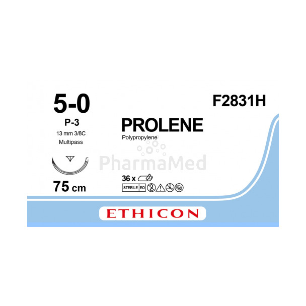 Ethicon PROLENE MPP2831H 5/0 P3 70cm(36fils) - Ethicon PROLENE F2831H 5/0 P3 70cm   (36fils)