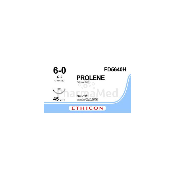 PROLENE FD5640H 6/0 bleu 45cm C-2 13mm/36fils