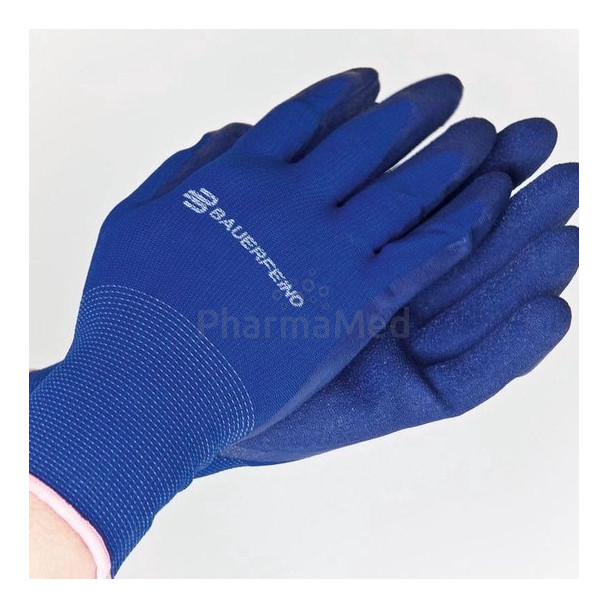 Blauwe rubberen handschoenen - Maat M