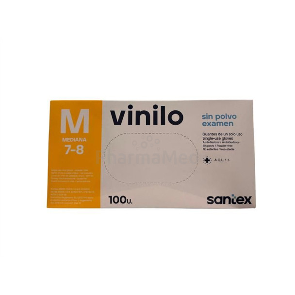 Gants Vinyl SANTEX non poudrés - M - 100pc