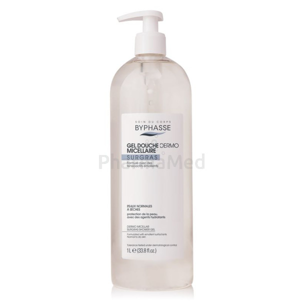 Gel douche BYPHASSE surgras peaux sèches (1L)