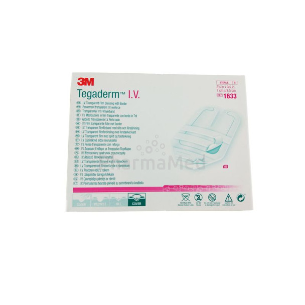 TEGADERM  IV 1633 pans. pour canules  (100pc)