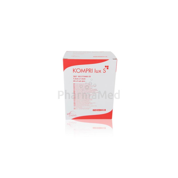 Compresses gaze Stériles ZARYS - 7,5x7,5cm - 20x5pc