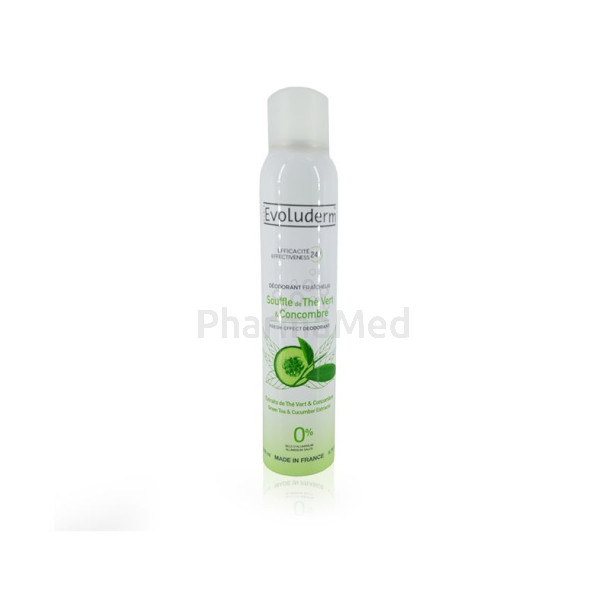 EVOLUDERM  Déodorant thé vert/concombre 200ml