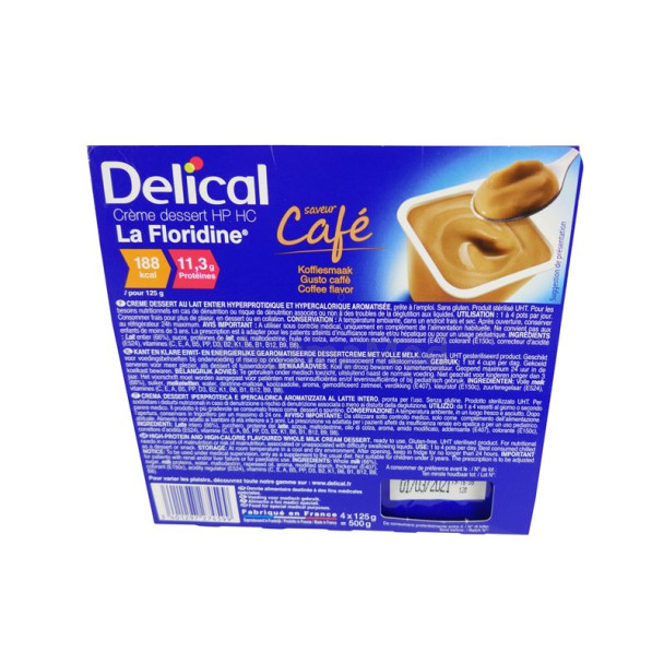 Delical La Floridine crème - 4x125gr - Café