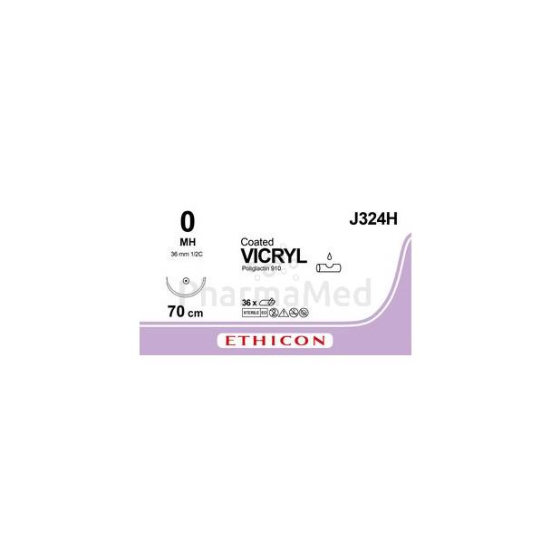 VICRYL 0 V324H MH 70cm...............(36fils)